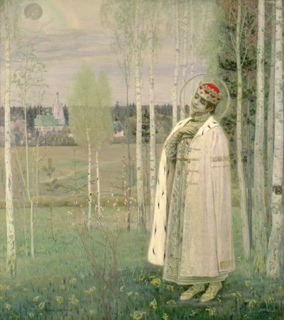 Tsarevich Dimitry, figlio dello zar assassinato Nicola da Mikhail Vasilievich Nesterov